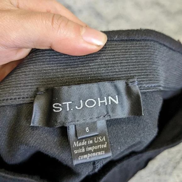 St. John Black Pants Work Office Size 6 Pockets - Picture 8 of 8